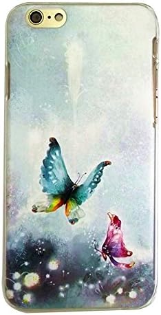 wonpowerroad For apple iphone 6 (4.7inch) case PC NEW slim clear transparent art hipster unique purple flowers butterfly elegant Henna Hard back cases shell cover skin trees hard bumper with Free Clear Screen Protector (A09)