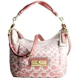 Coach Kristen Op Art Light Peony Pink Ombre Hobo Handbag 16793 – Coach 16793PNK