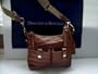 Dooney & Bourke Multi Color Leather Letter Carrier ~ Cognac