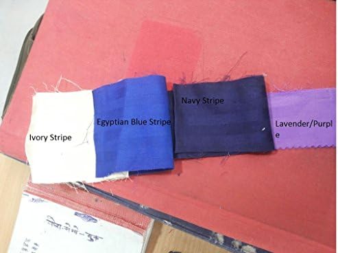 Egyptian Decor Linen Luxury 400-thread-Count Sateen Pima Cotton Twin XL Bed Skirt 1 qty Navy Blue Stripe 10 Inch pocket depth