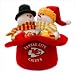 SC Sports 29311 NFL Plush Top Hat with 2 Plush Snowmen - Kansas City Chiefs
