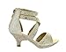 Dream Pairs SWEETY Girl's Rhinestone Low Heel Platform Sandals Shoes(Toddler/ Little Girl)New
