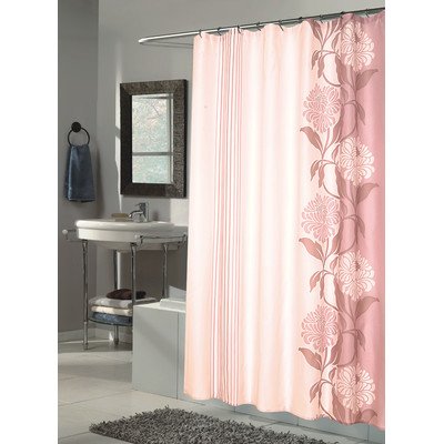 Carnation Home Fashions Chelsea Extra Long Printed Fabric Shower