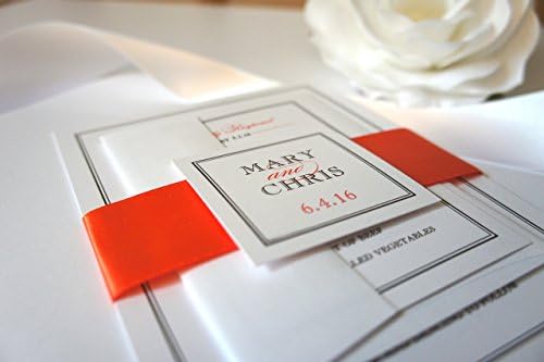 Coral Wedding Invitation- SAMPLE SET