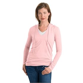 Buy District Threads Junior Ladies Slub V-Neck Hoodie by District Threads