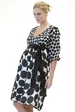 Olian "Betty" Silk Voile Bubble Sleeve Dress