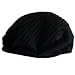 WOOL RIBBED FUR IVY DRIVER CABBY GOLF CAP HAT * BLACK * Medium / Large