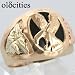 10K Black Hills Gold Mens Onyx Eagle Ring, Circa 1950 - OldCities Vintage Jewelry
