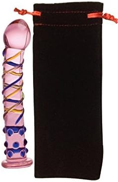 Loveria Glass Pleasure Wand, Deluxe Swirl Mushroom, Pink by Loveria