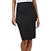 Sakkas Petite High Waist Stretch Pencil Skirt with Shirred Waist Detail