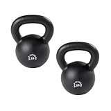 Russian Kettlebell made of Cast Iron 2 x 16kg In Black
