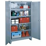 Lyon DD1120 All Welded Steel Shelf Cabinet with Standard Door, 48 Width x 24 Depth x 82 Height, Dove Gray