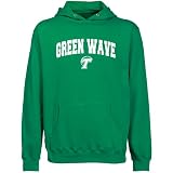 NCAA Tulane Green Wave Kelly Green Logo Arch Lightweight Pullover Hoody