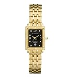 Klaus Kobec 'Entrepreneur' Gold with Diamonds Ladies Watch - P8 - Swiss Movement Gold IP Plated w/Pitch Black Diamond Dial