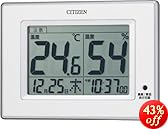 CITIZEN (シチズン) 温度湿度計 ライフナビD200 4種類の注意喚起 時刻表示 掛置き兼用 8RD200-003