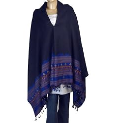 Evening Shawls and Wraps Wool Embroidered Outerwear 80 x 40 inches