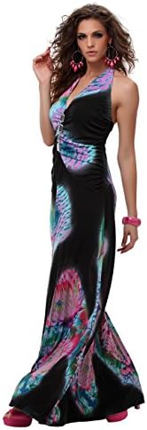 Xueyi Women's Maxi Long Dress Flower13 (Medium, Color2)
