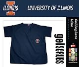NCAA Illinois Illini Navy Gelscrubs Top