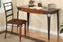 2pc Writing Desk and Chair Set in Espresso and Brown Finish