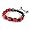Red Crystal Bead Dharma Zen Bracelet, Adjustable 6 to 9 Inches
