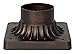 Franklin Iron Works Outdoor Pier Mount Post Adapter Bronze Aluminum Fluted Base 5 3/4
