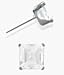 Genuine 4mm Square Princess White Topaz 14 Karat White Gold Stud Earrings