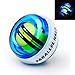 Parallel Halo Power Wrist Ball AUTO Start Wrist Exercises Force Ball Gyroscope Ball with LED Lights Wrist and Forearm Exerciser Arm Strengthener for Stronger Muscle and Bones (Blue+led)
