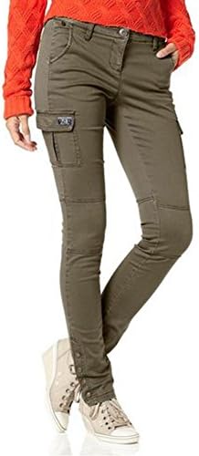 Women`s Fashion Trouser Biker Style Slim Fit HosH-650099-f4507 Khaki,size 14(L)