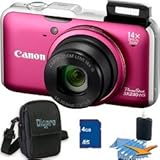 Canon PowerShot SX230 HS Red Digital Camera 12 MP CMOS Sensor, 14x 28-392mm ....