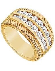 Diamond Ring 14K Yellow Gold - 0.75 CT Diamonds