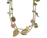 Disney Couture Kidada Tinkerbell Believe Multi Charm Necklace