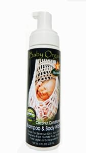 Baby Organic Shampoo & Body Wash Coconut Scent By Natures Paradise