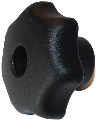 Morton Glass Fiber Reinforced Polymide Multiple Lobe Knob, Fluted Rim, Threaded Hole, M8 Thread Size x 13mm Thread Length, 40mm Diameter (Pack of 5)