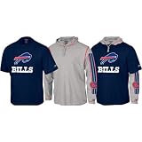 Buffalo Bills Short Sleeve T-shirt and Long Sleeve Hoodie Tee 3-In-1 Combo