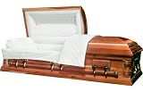 8691 - Red Cedar Veneer Casket <br>White Velvet Interior