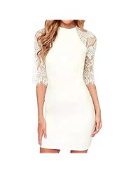 Sexy Sheer Lace Raglan Sleeves Cocktail Sheath Polyester Bodycon Dress/Club Dress/Mini Dress 