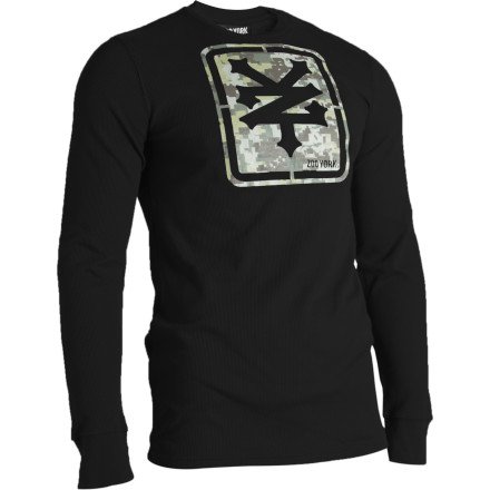 Zoo York Camo Square Thermal Top - Mens Black, M