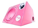 In Phase XTPP12 12 inch 1400W Subwoofer with Piano Finish Pink Enclosure