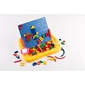 Kinder Lerntisch MAGNET, 105 Teilig / Magnet Tafel, Buchstaben, Malen, Kl�tze und Zubeh�r, BE-35428