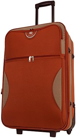 4 Piece Deluxe Polyester Luggage Set (Orange)