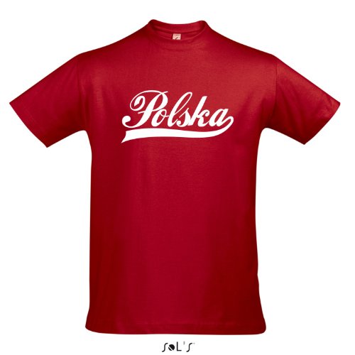 T-Shirt Polen Oldschool Polska LÄNDERSHIRT EM / WM FAN Trikot S-XXL , Red – weiß , XL
