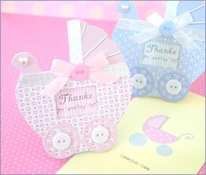 Thanks for Strolling By! Magnetic Baby Place Card Frames (Color=Blue)