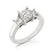 14k White Gold 2.00ctw Princess Diamond Ring (I/SI)
