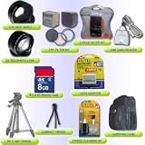 25PC ULTIMATE ACCESSORY KIT FOR CANON POWERSHOT G7 G9 8.0GB MEMORY,3HR BATTERY,1HRCHARGER,LENSES,FILTERS+MORE