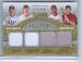 James Shields Jonathan Papelbon Chris Young Hunter Pence Quad Swatch Game Worn Jersey 2009 Upper Deck Ballpark Collection Card #226 & #/400 Tampa Bay Rays / Boston Red Sox / Arizona Diamondbacks / Houston Astros