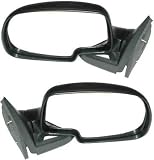 2000-2006 GMC Yukon Black Outside Rear View Mirror MANUAL REMOTE,SAIL MOUNT,W/O OFF ROAD,LEFT HAND replaces OEM 15106007, 15037958 Hollander 128-2664, 128-2663 Partslink GM1320230, GM1321230