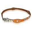Women's Rhinestone Oval Pattern and Metal Eyelets Fashion Leather Belt