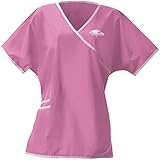 NFL League Logo Women's Wrap Scrub Top
