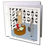 Rich Diesslins Funny General - Editorial Cartoons - Rorshach Ink Blot Wallpaper - Greeting Cards-12 Greeting Cards with envelopes
