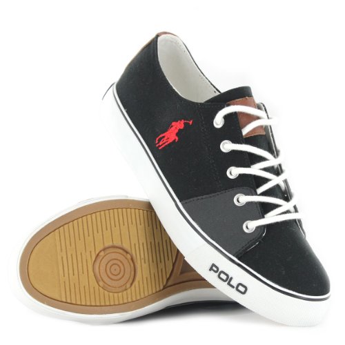 Polo Ralph Lauren Cantor Black Youth Trainers Size 6.5 UK